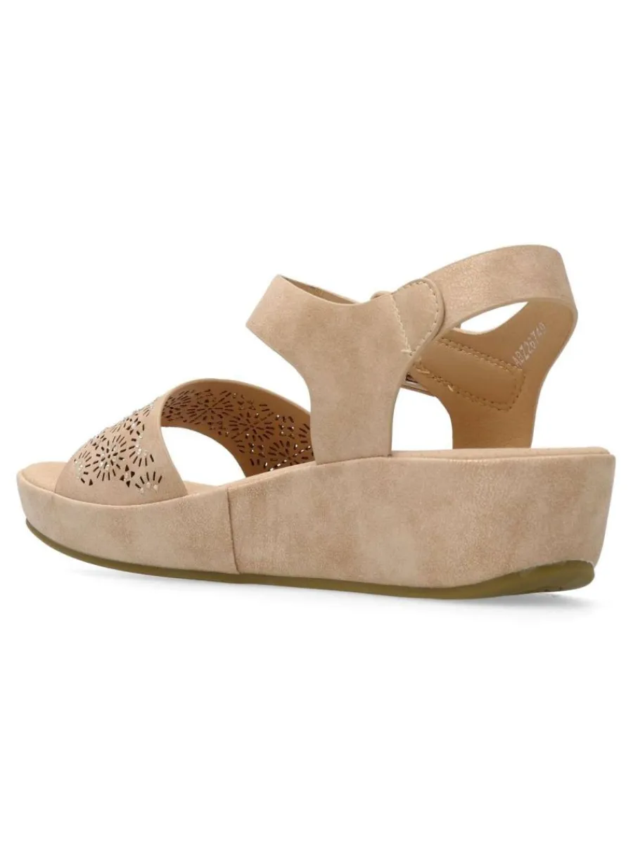 Discount AMARPIES Sandalia confort calada cuña mujer