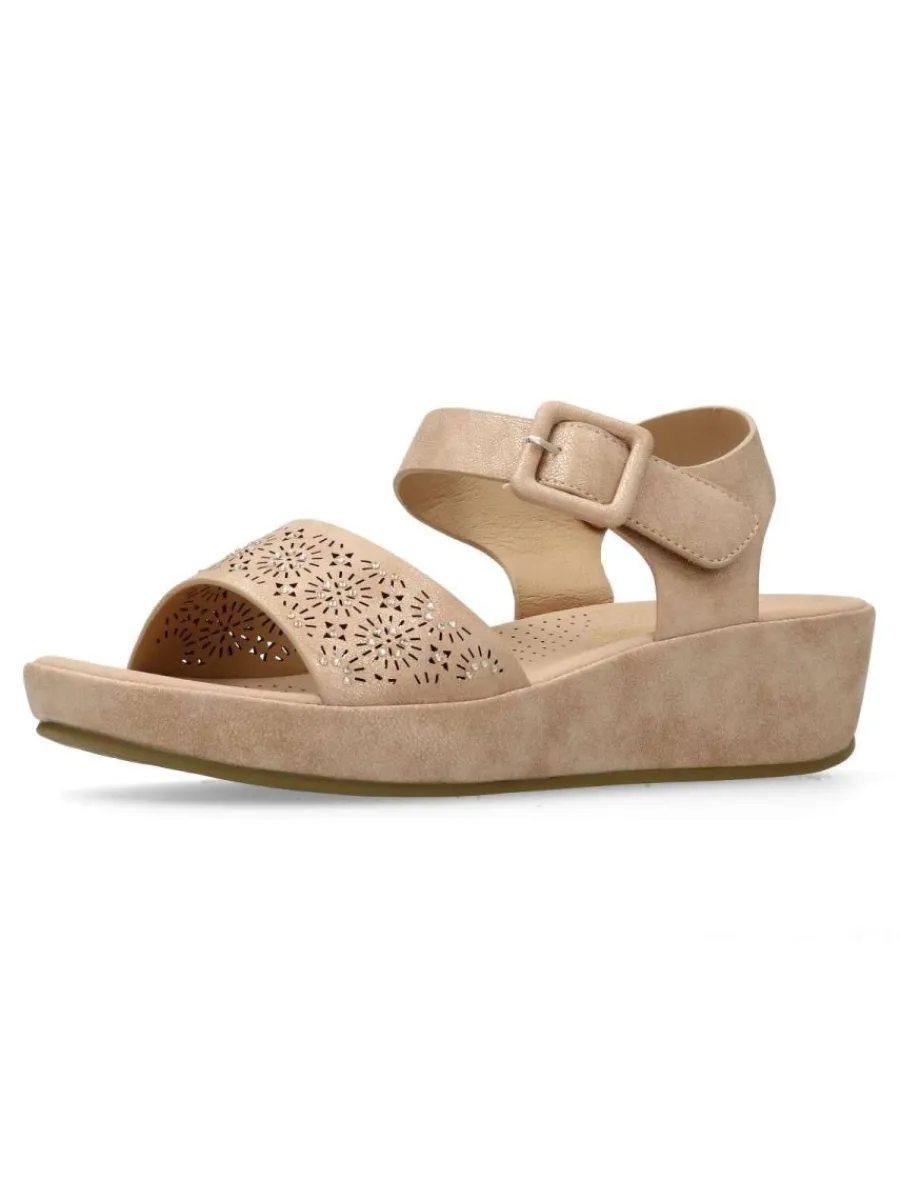 Discount AMARPIES Sandalia confort calada cuña mujer