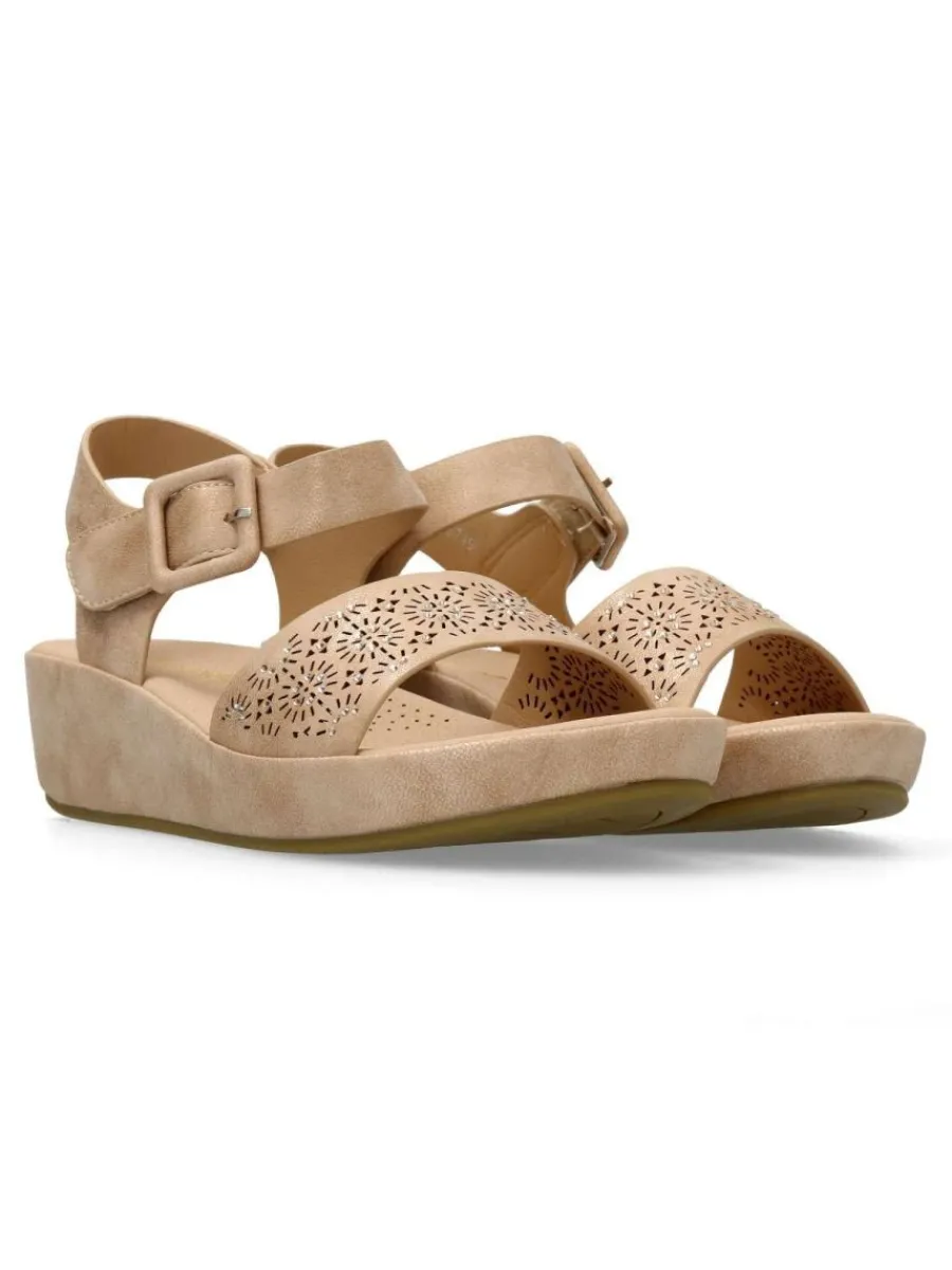 Discount AMARPIES Sandalia confort calada cuña mujer