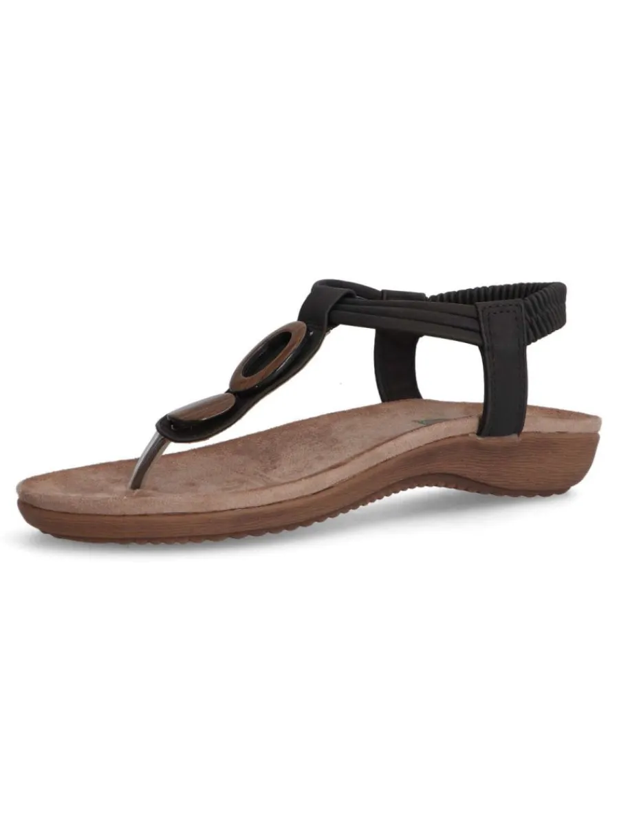 Outlet AMARPIES Sandalia esclava cómoda mujer AMA 17063 NEGRO