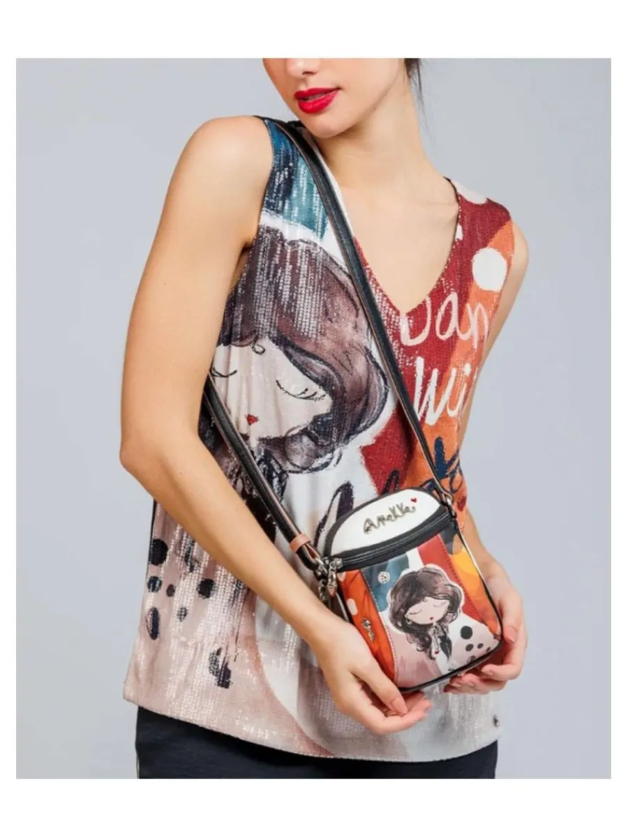 Clearance ANEKKE Mini bolso bandolera 2 compartimentos