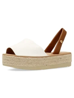 Outlet BUONAROTTI Sandalia alpargata mallorquina blanca