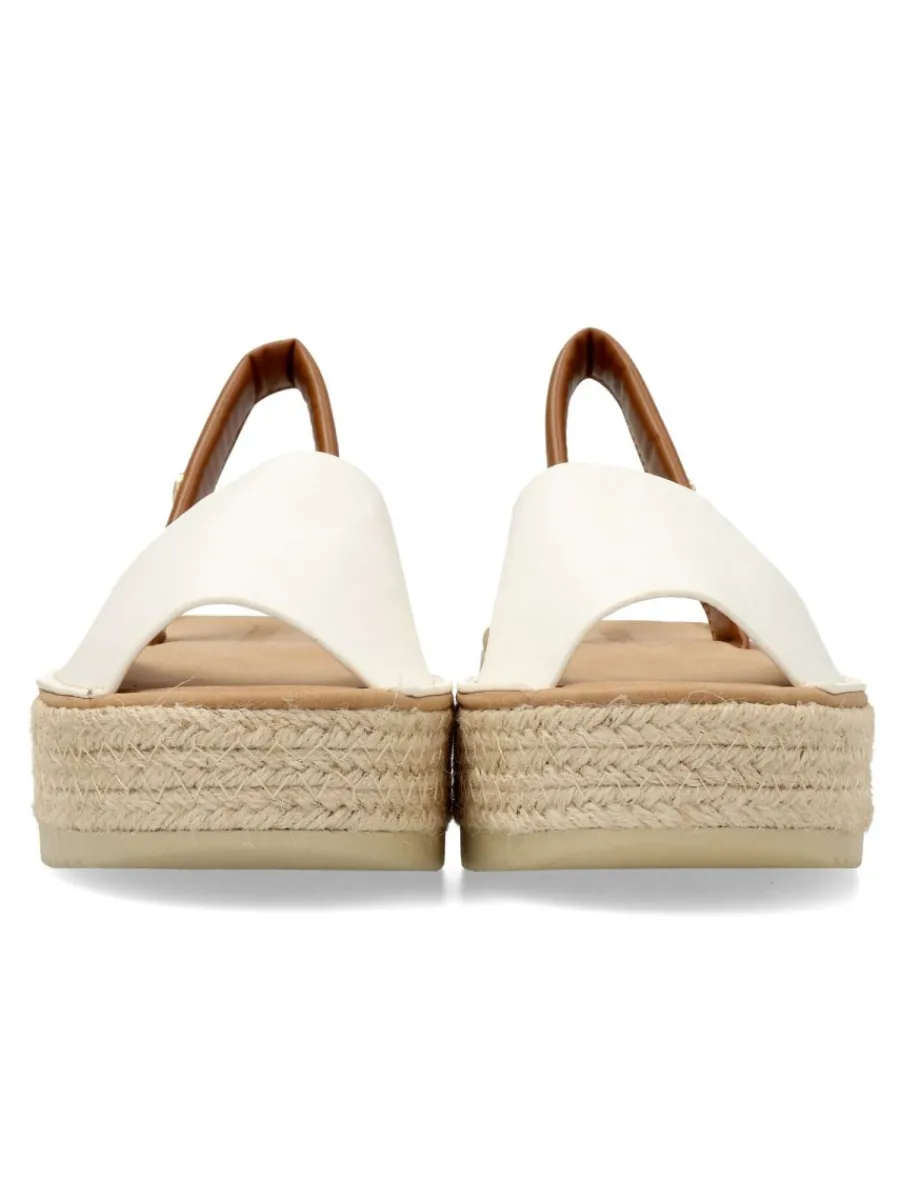 Outlet BUONAROTTI Sandalia alpargata mallorquina blanca
