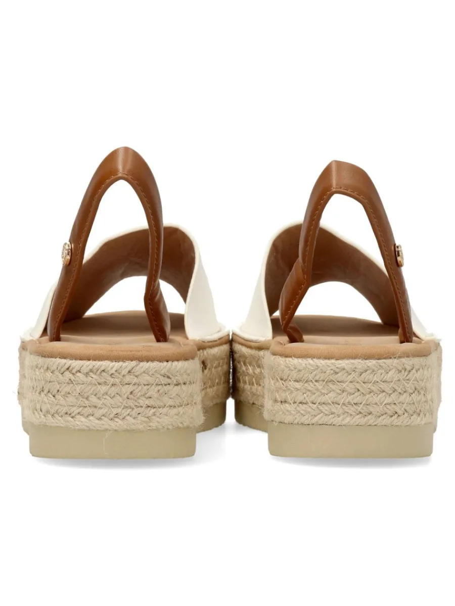Outlet BUONAROTTI Sandalia alpargata mallorquina blanca