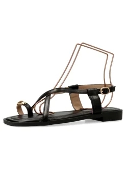 Fashion BUONAROTTI Sandalia plana de tiras mujer