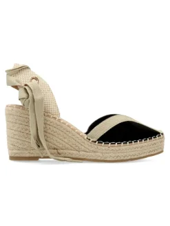 Fashion BUONAROTTI Sandalia valenciana cuña esparto