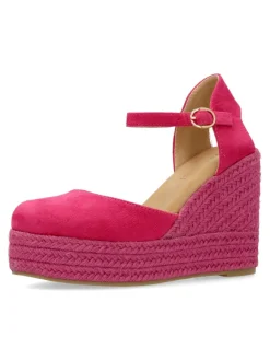 Discount BUONAROTTI Sandalia valenciana cuña alta mujer