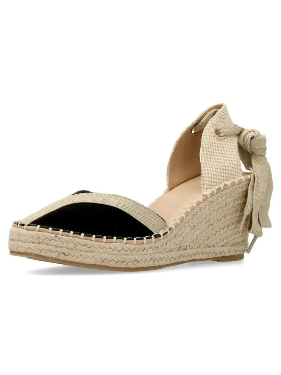 Fashion BUONAROTTI Sandalia valenciana cuña esparto
