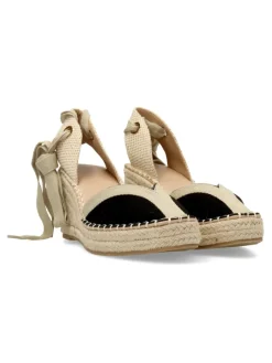 Fashion BUONAROTTI Sandalia valenciana cuña esparto
