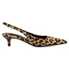 Clearance BUONAROTTI Zapato salón tacón bajo print leopardo