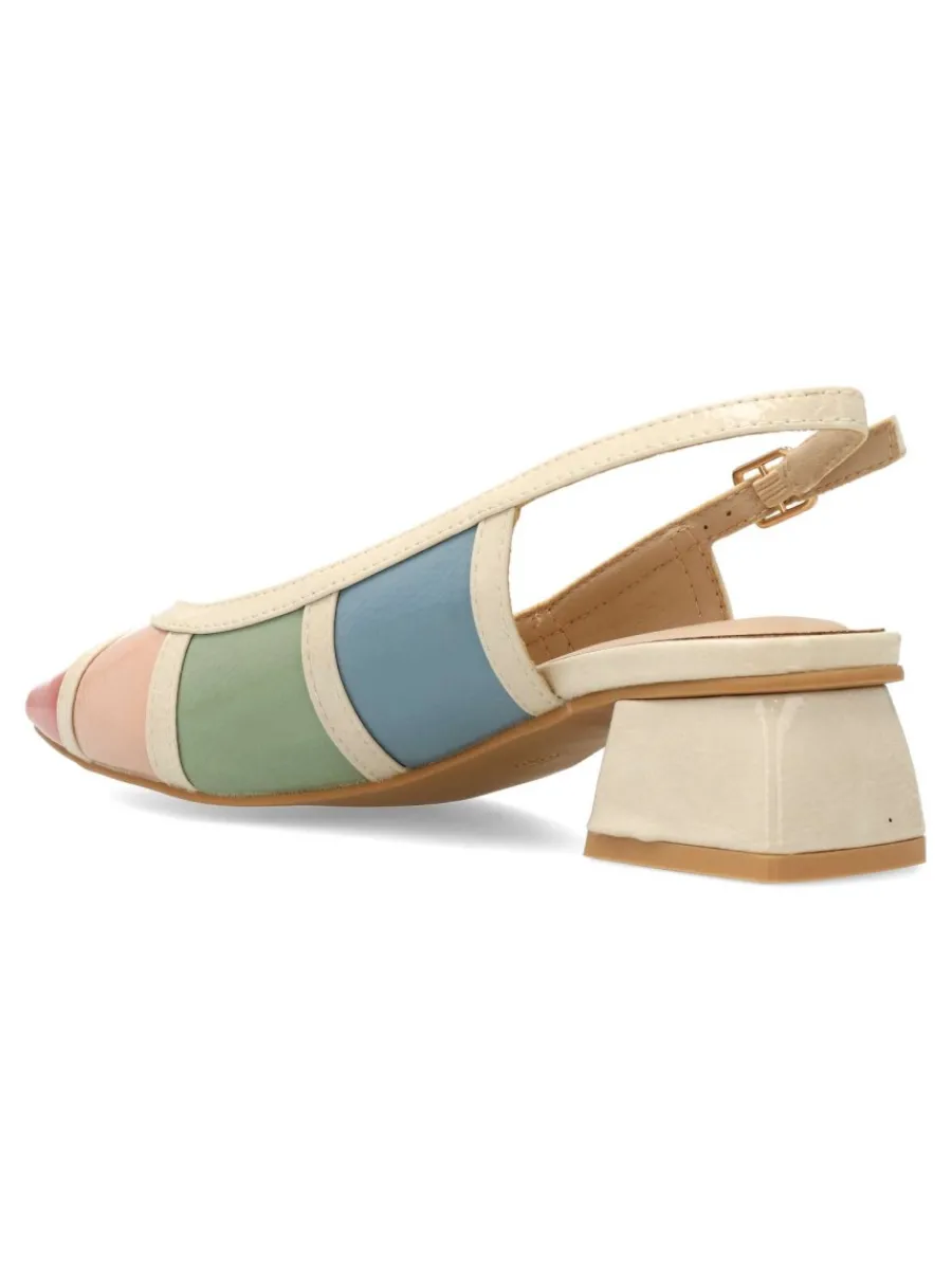 Fashion BUONAROTTI Zapato salón tacón bajo charol
