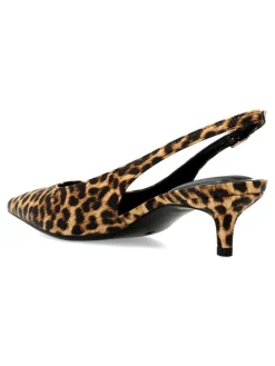 Clearance BUONAROTTI Zapato salón tacón bajo print leopardo