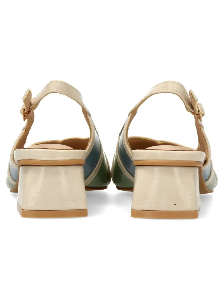 Fashion BUONAROTTI Zapato salón tacón bajo charol