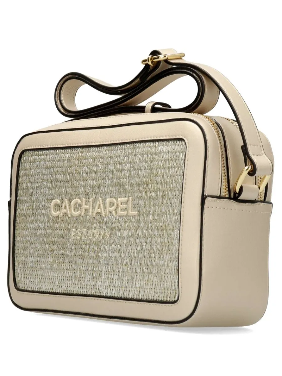 Clearance CACHAREL Bolso bandolera rafia oro mujer