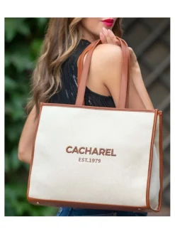 Online CACHAREL Bolso Maxi Shopper lona cuero
