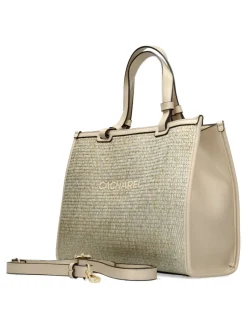 New CACHAREL Bolso shopper rafia oro mujer