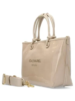 Clearance CACHAREL Bolso shopper vinilo beige mujer