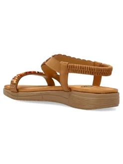 Fashion CALZAPIES Sandalia confort tiras pedrería