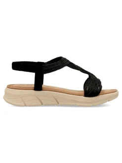 New CALZAPIES Sandalia plana confort cuerdas