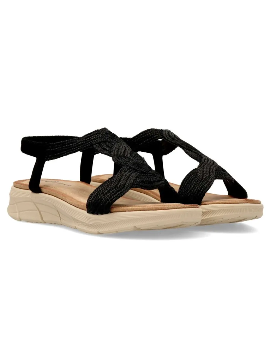 New CALZAPIES Sandalia plana confort cuerdas