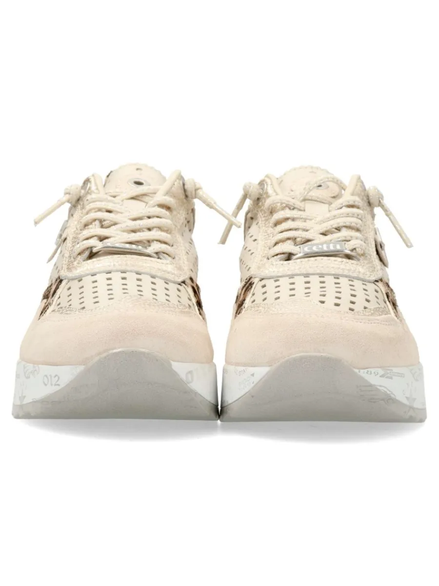 New CETTI Zapatilla deportiva casual print leopardo