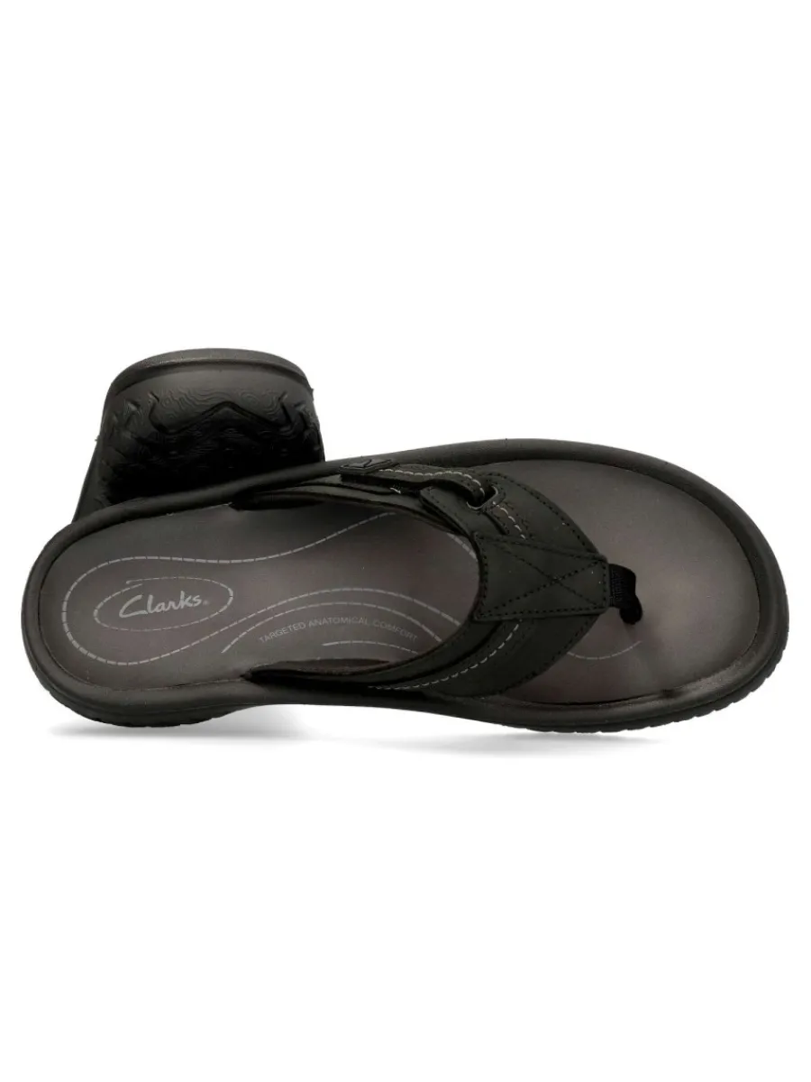 Fashion CLARKS Sandalia dedo piel confort Wesley Sun