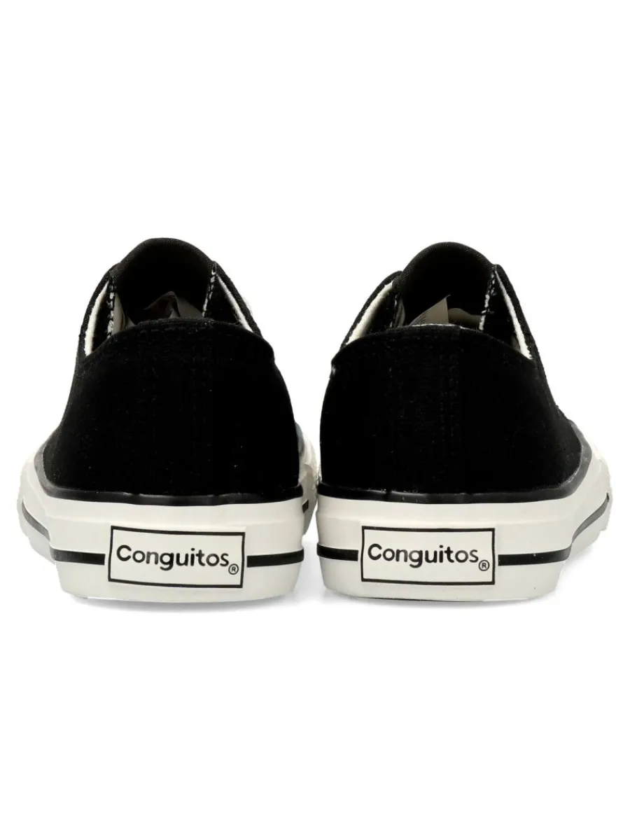 Outlet CONGUITOS Zapatilla de lona casual negra