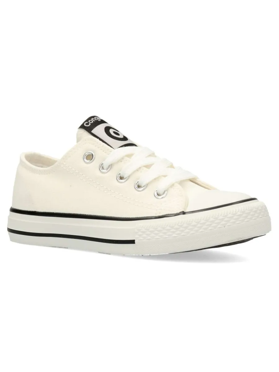 Fashion CONGUITOS Zapatilla lona clásica casual blanca