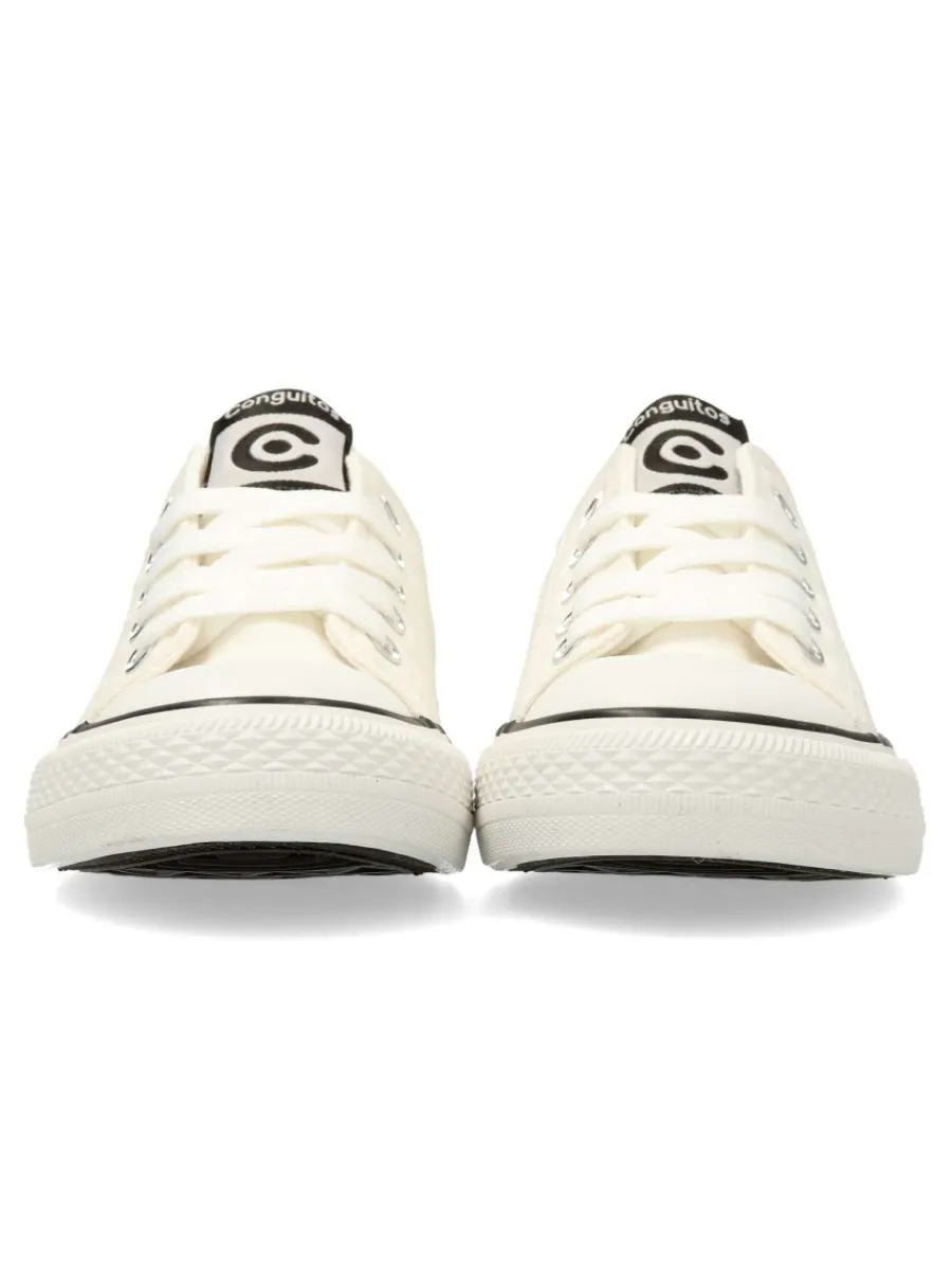 Fashion CONGUITOS Zapatilla lona clásica casual blanca