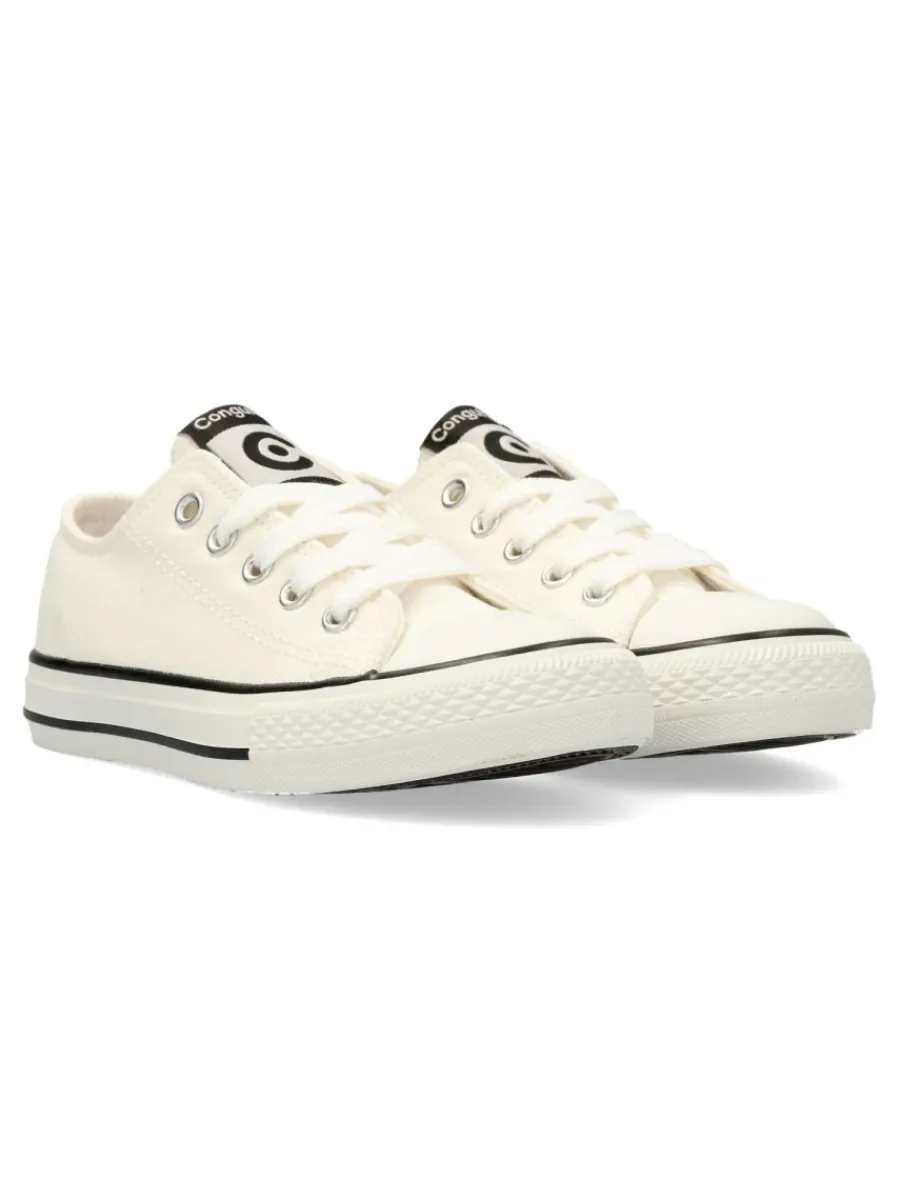 Fashion CONGUITOS Zapatilla lona clásica casual blanca