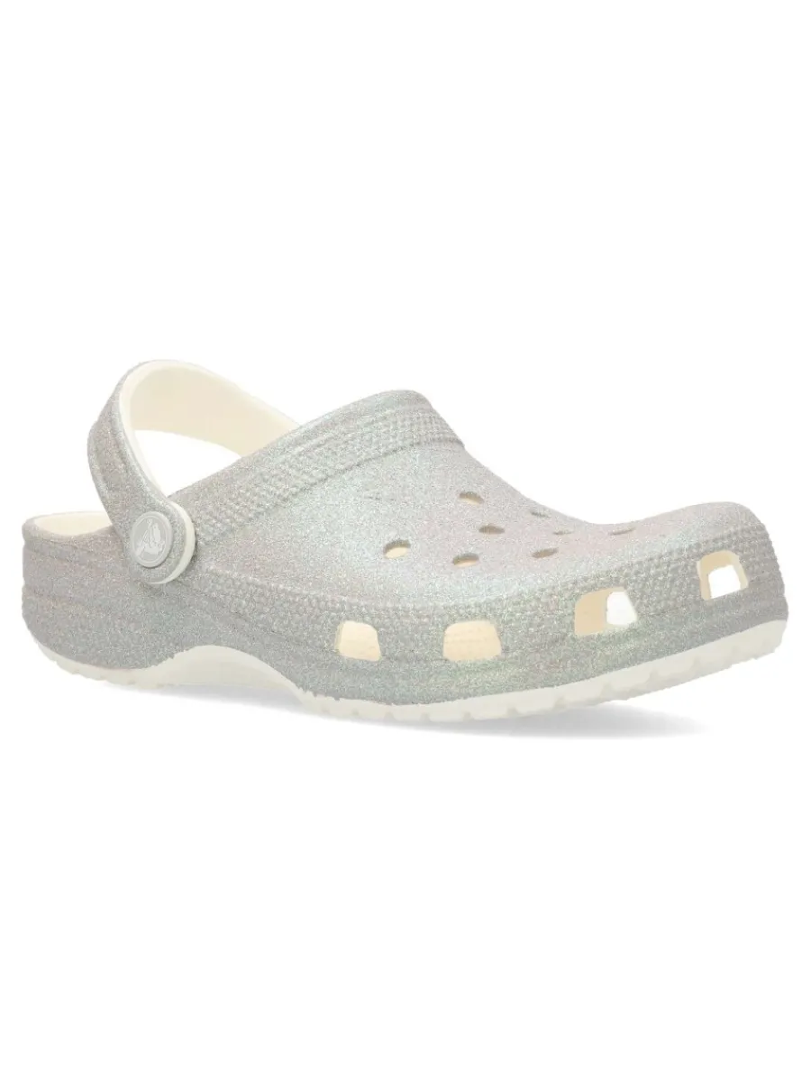 Clearance CROCS Sandalia zueco iridiscente glitter classic