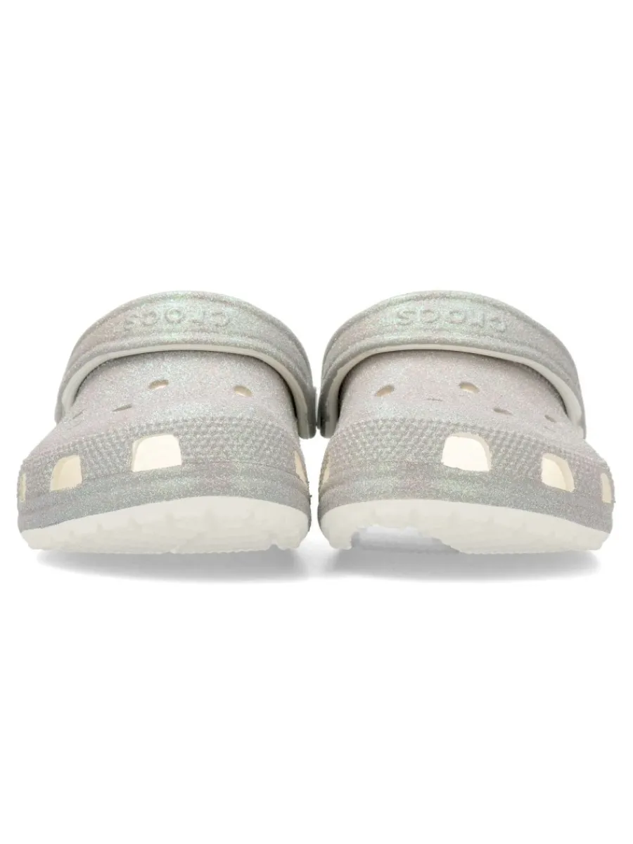 Clearance CROCS Sandalia zueco iridiscente glitter classic