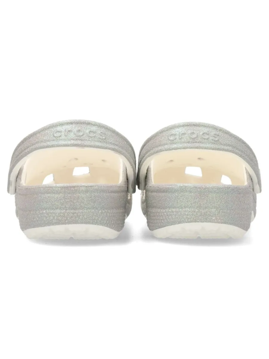 Clearance CROCS Sandalia zueco iridiscente glitter classic