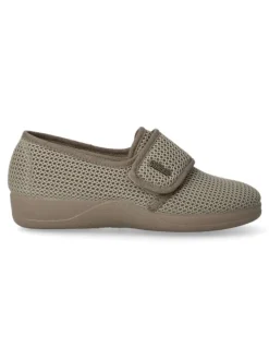 Fashion DEVALVERDE Zapatilla de casa velcro mujer
