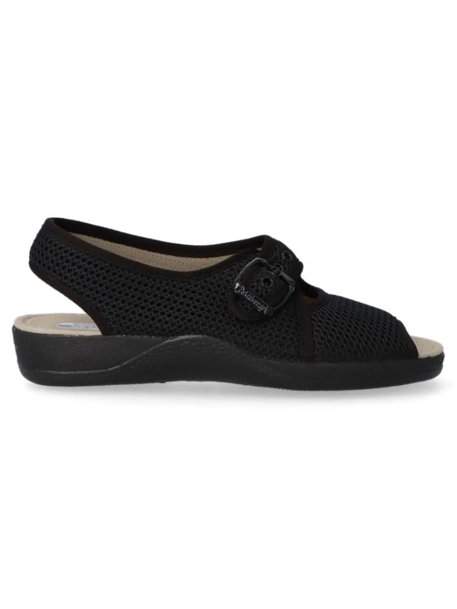Sale DEVALVERDE Zapatilla de casa cómoda mujer VAL 1185 NEGRO