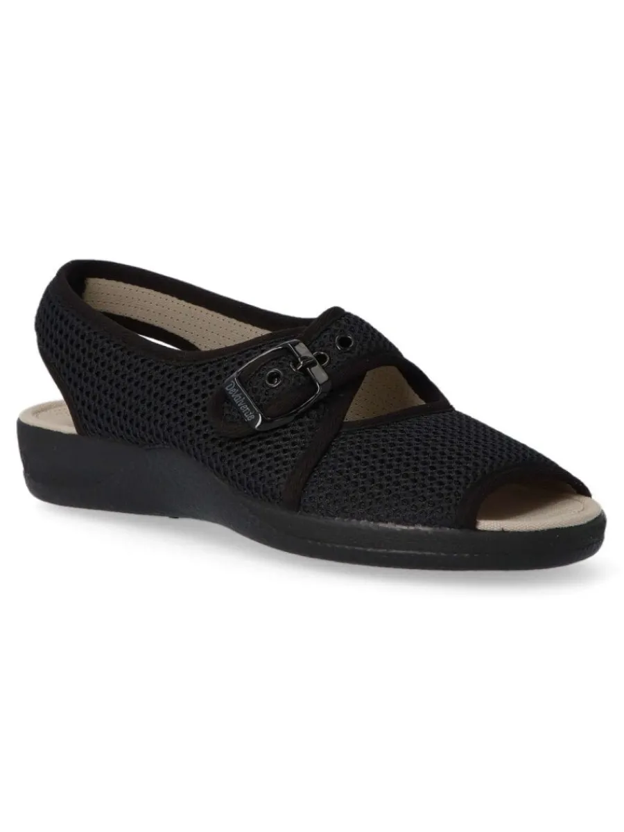 Sale DEVALVERDE Zapatilla de casa cómoda mujer VAL 1185 NEGRO