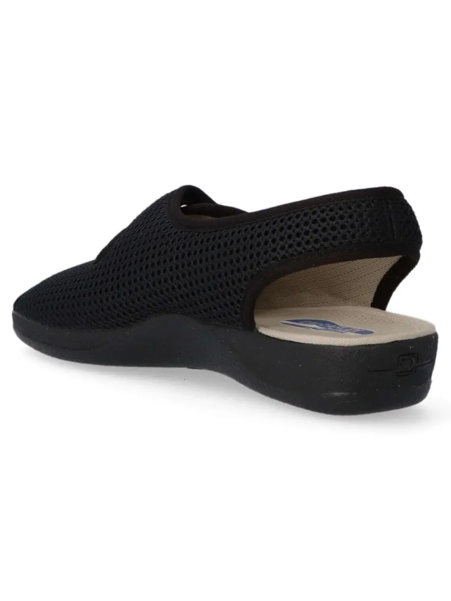 Sale DEVALVERDE Zapatilla de casa cómoda mujer VAL 1185 NEGRO
