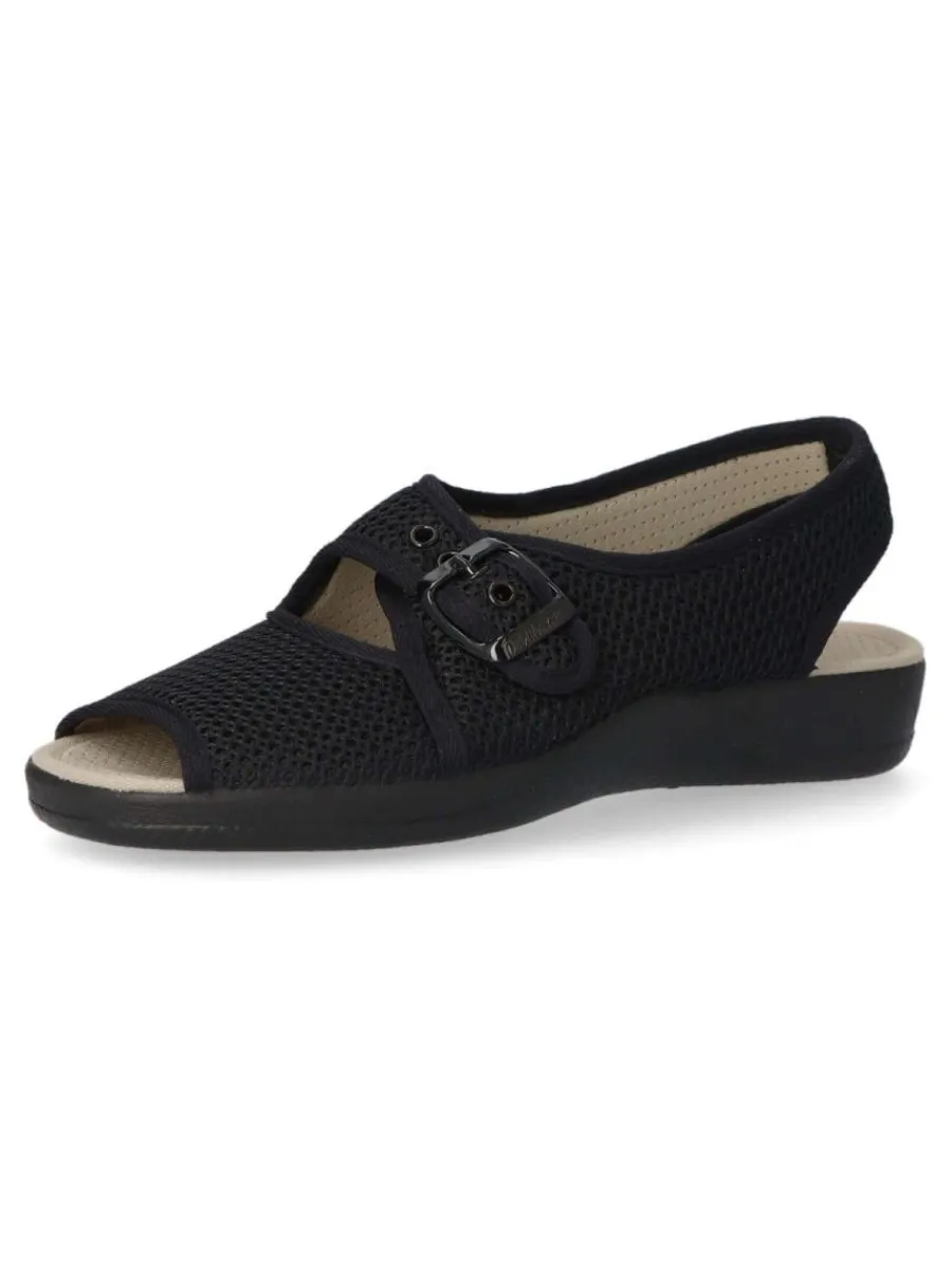 Sale DEVALVERDE Zapatilla de casa cómoda mujer VAL 1185 NEGRO
