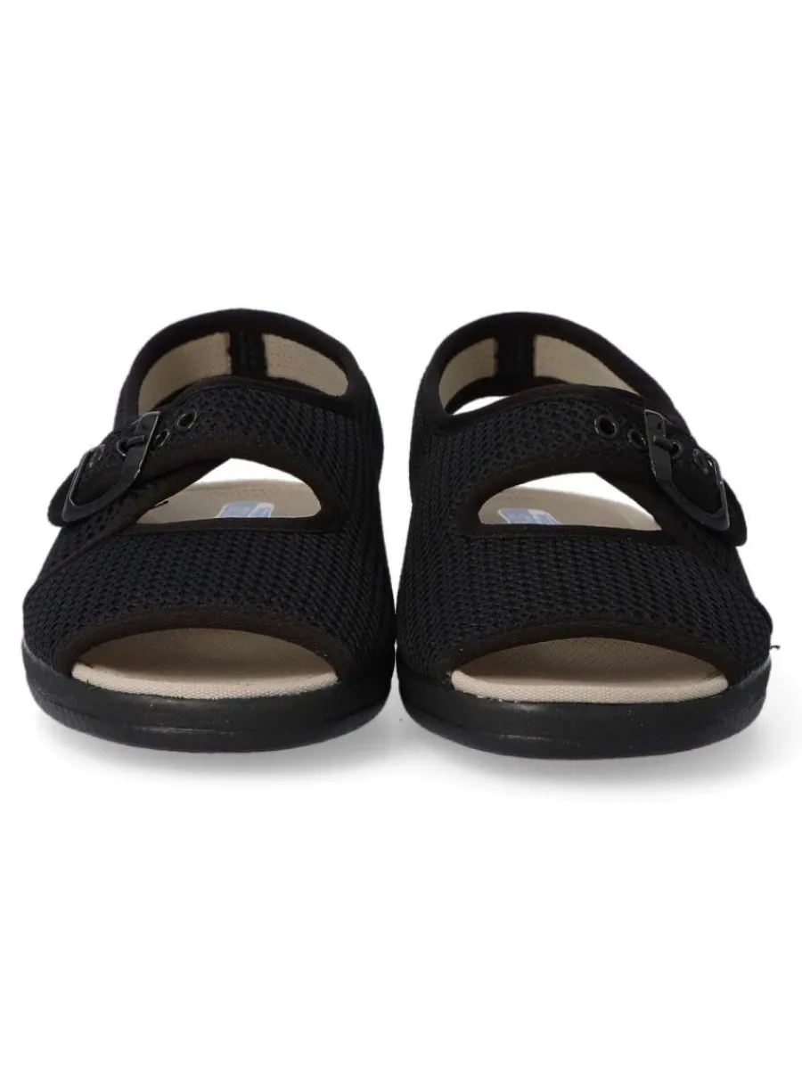 Sale DEVALVERDE Zapatilla de casa cómoda mujer VAL 1185 NEGRO