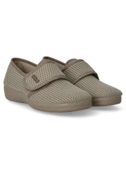 Fashion DEVALVERDE Zapatilla de casa velcro mujer