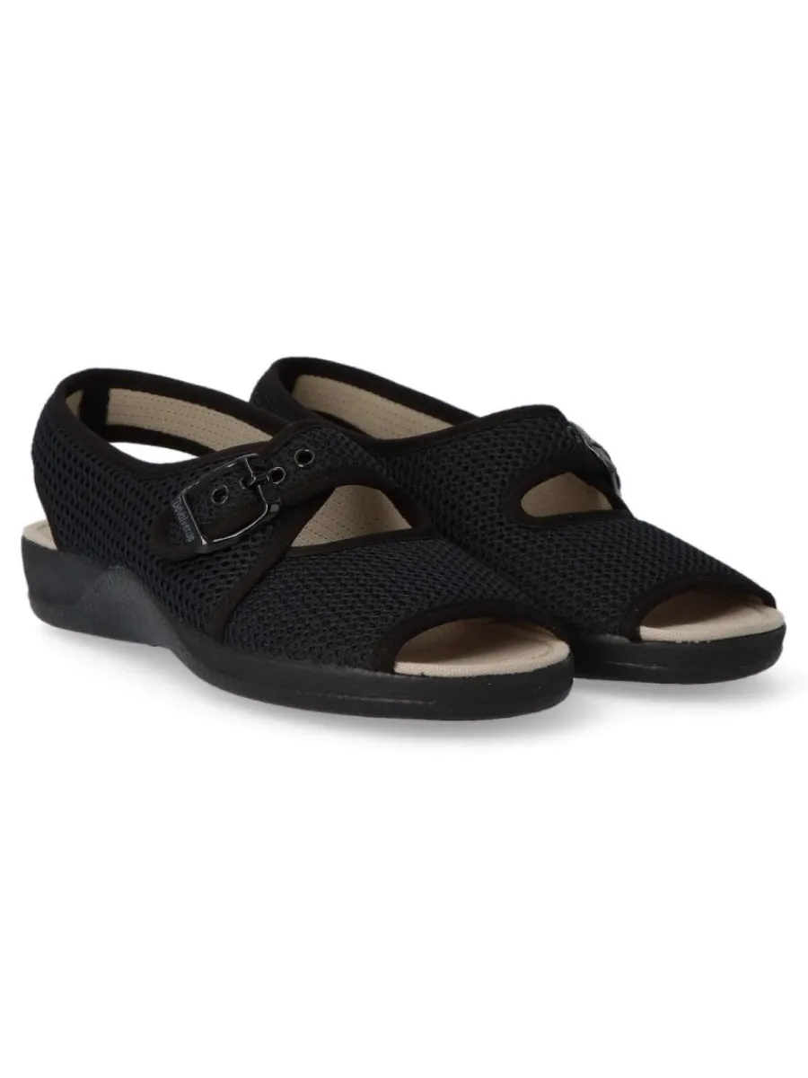 Sale DEVALVERDE Zapatilla de casa cómoda mujer VAL 1185 NEGRO