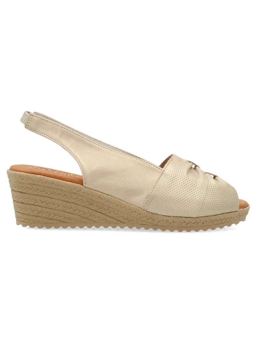 Sale DUENDY Sandalia confort cuña efecto yute