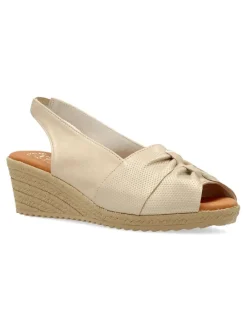 Sale DUENDY Sandalia confort cuña efecto yute