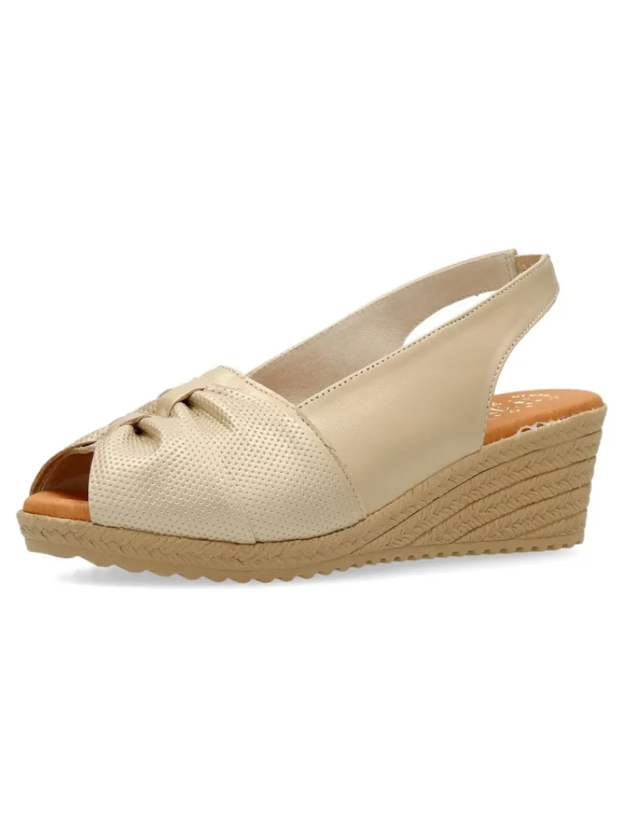 Sale DUENDY Sandalia confort cuña efecto yute