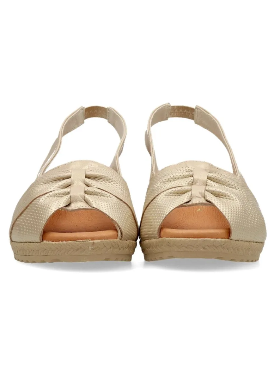 Sale DUENDY Sandalia confort cuña efecto yute