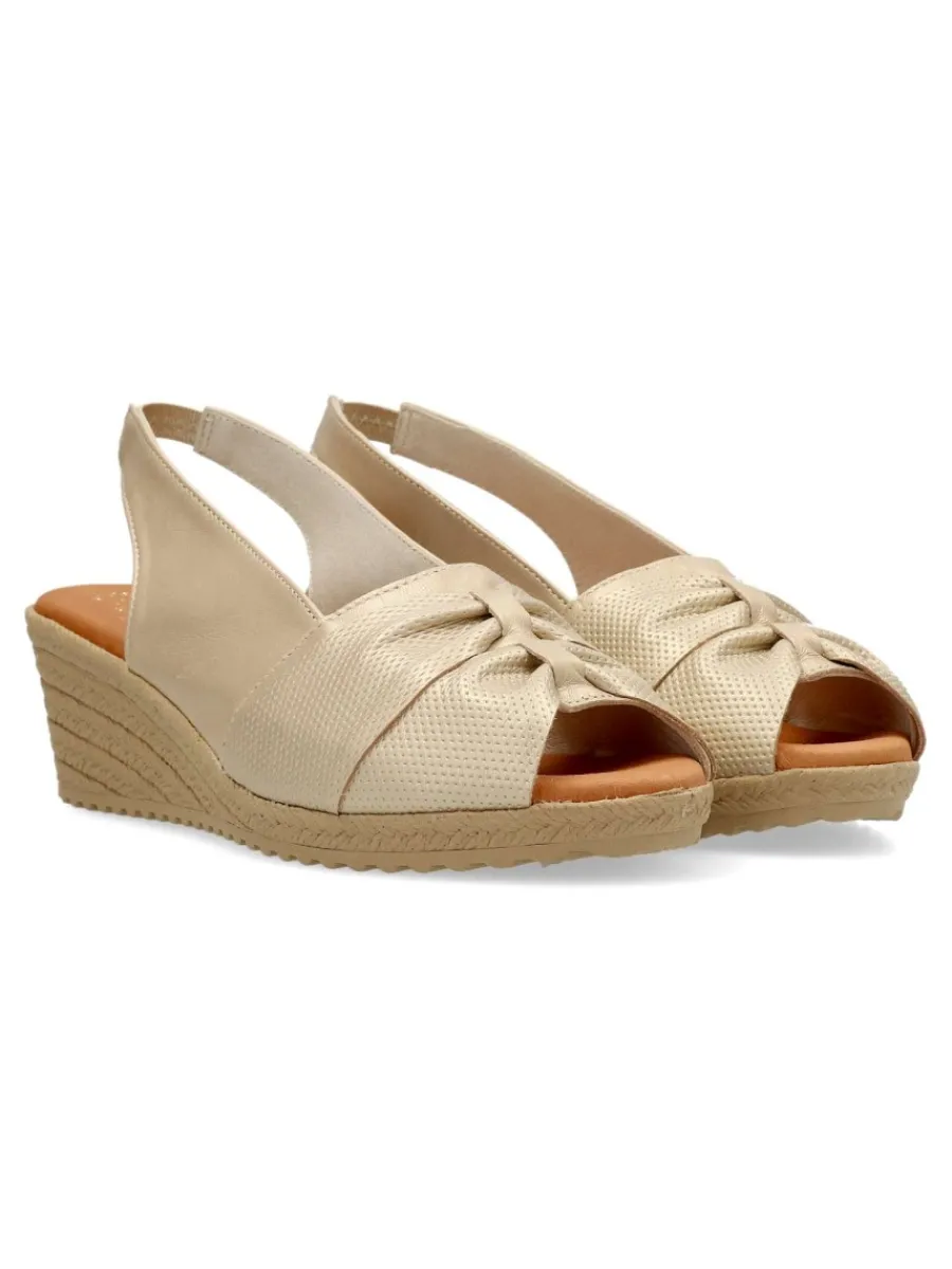 Sale DUENDY Sandalia confort cuña efecto yute
