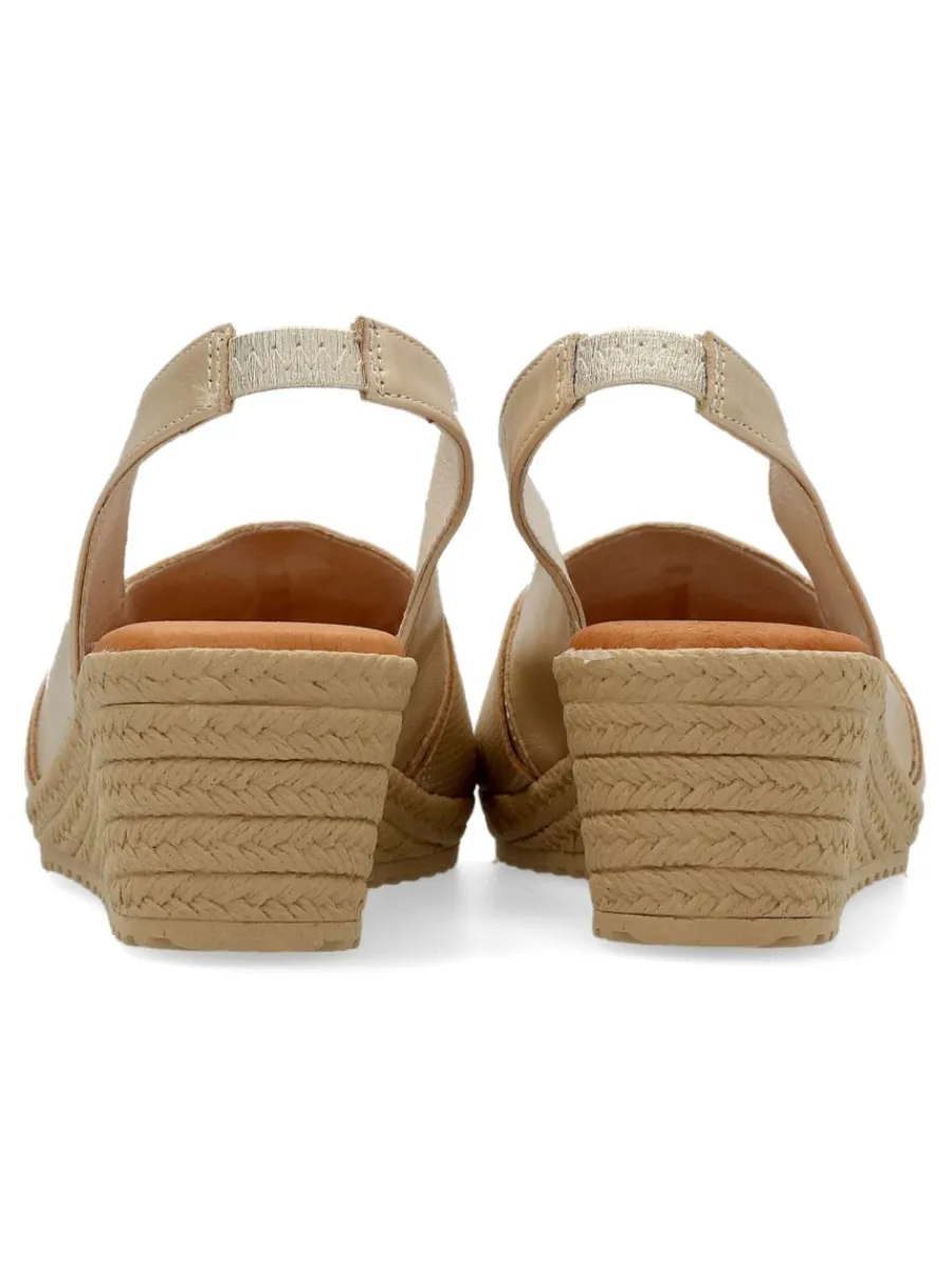 Sale DUENDY Sandalia confort cuña efecto yute