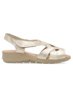 Discount DUENDY Sandalia metalizada piel confort mujer