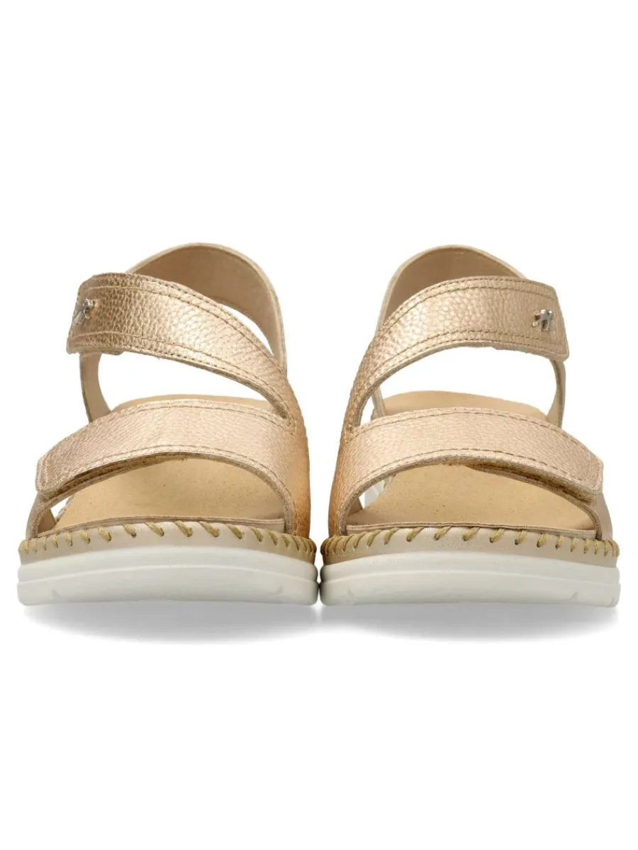 Online FLUCHOS Sandalia piel metalizada confort Leza