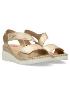 Online FLUCHOS Sandalia piel metalizada confort Leza